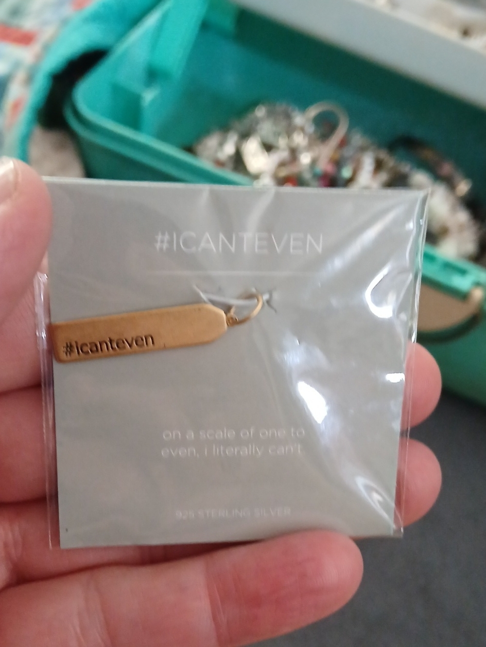 Origami Owl Gold Bar Charm '#icanteven'
